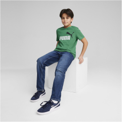 PUMA Ess+ Metallic 2 Col Logo T-Shirt Jungen 76 - archive green 176