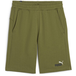PUMA Ess+ Metallic 2 Col Sweatshorts 10 35 - olive green S