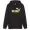 PUMA Ess+ Metallic 2 Col Big Logo Fleece-Hoodie Herren 59 - PUMA black/lime sheen S