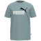 PUMA Ess+ Metallic 2 Col Logo T-Shirt Herren 26 - turquoise surf S