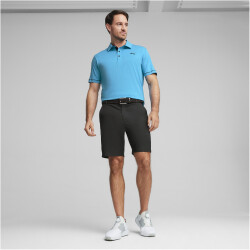 PUMA Cloudspun Haystack Poloshirt Herren 17 - aqua blue heather/puma black heather S
