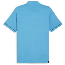 PUMA Cloudspun Haystack Poloshirt Herren 17 - aqua blue heather/puma black heather S