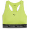 PUMA 4Keeps Elastic Mid Support Sport-BH Damen 39 - lime pow XS