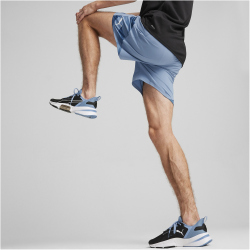 PUMA Fit 7" Ultrabreathe Stretch Print Trainingsshorts Herren 20 - zen blue/q2 print S