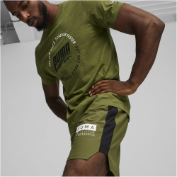 PUMA Fuse 7" 4-Wege-Stretch Trainingsshorts Herren 33 - olive green L