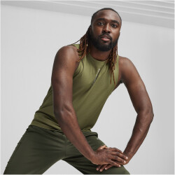 PUMA DriRelease Mesh Tanktop Herren 33 - olive green XL