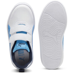 PUMA Courtflex V2 Woods Sneaker mit Klettverschluss Kinder 02 - PUMA white/regal blue 32.5