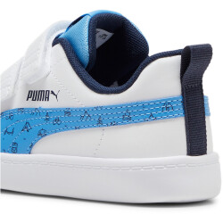 PUMA Courtflex V2 Woods Sneaker mit Klettverschluss Kinder 02 - PUMA white/regal blue 32.5