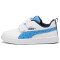 PUMA Courtflex V2 Woods Sneaker mit Klettverschluss Kinder 02 - PUMA white/regal blue 32.5