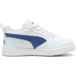 PUMA Rebound V6 Low AC Sneaker Kinder 10 - PUMA white/cobalt glaze/dewdrop 35