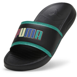 PUMA Popcat 20 Ready, Set, Better Pantoletten Kinder 02 - PUMA black/PUMA black/sparkling green 28