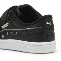 PUMA Smash 3.0 Dance Party Baby-Sneaker mit Klettverschluss 02 - PUMA black/PUMA silver/green illusion 22