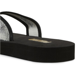 PUMA Sandy Flip Metallic Shine Zehentrenner Damen 02 - PUMA black/PUMA silver/PUMA black 35.5