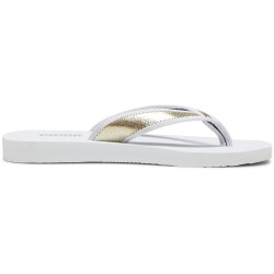 PUMA Sandy Flip Metallic Shine Zehentrenner Damen 01 - PUMA white/PUMA gold/PUMA white 35.5