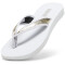 PUMA Sandy Flip Metallic Shine Zehentrenner Damen 01 - PUMA white/PUMA gold/PUMA white 35.5