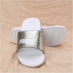 PUMA Cool Cat 2.0 Metallic Shine Pantoletten 01 - PUMA gold/PUMA silver/PUMA white 37