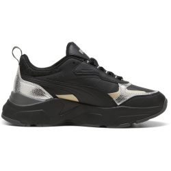 PUMA Cassia Metallic Shine Sneaker Damen 02 - PUMA black/PUMA silver/PUMA gold 36