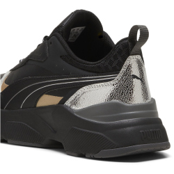 PUMA Cassia Metallic Shine Sneaker Damen 02 - PUMA black/PUMA silver/PUMA gold 36