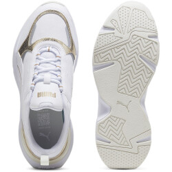 PUMA Cassia Metallic Shine Sneaker Damen 01 - PUMA white/PUMA gold/PUMA silver/vapor gray 36