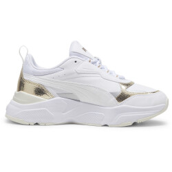 PUMA Cassia Metallic Shine Sneaker Damen 01 - PUMA white/PUMA gold/PUMA silver/vapor gray 36