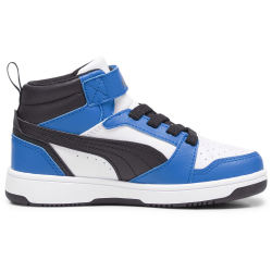 PUMA Rebound V6 Mid AC+ Sneaker Kinder 06 - PUMA white/PUMA black/racing blue 30