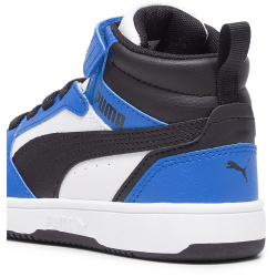 PUMA Rebound V6 Mid AC+ Sneaker Kinder 06 - PUMA white/PUMA black/racing blue 30