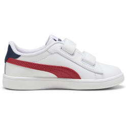 PUMA Smash 3.0 Leder-Sneaker mit Klettverschluss Kinder 12 - PUMA white/club red/club navy 32.5