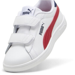 PUMA Smash 3.0 Leder-Sneaker mit Klettverschluss Kinder 12 - PUMA white/club red/club navy 32.5