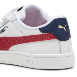 PUMA Smash 3.0 Leder-Sneaker mit Klettverschluss Kinder 12 - PUMA white/club red/club navy 32.5