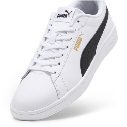 PUMA Smash 3.0 Leder-Sneaker 11 - PUMA white/PUMA black/PUMA gold 39