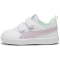 PUMA Courtflex v2 Baby-Sneaker mit Klettverschluss 35 - PUMA white/grape mist/fresh mint 22