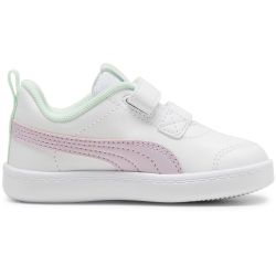 PUMA Courtflex v2 Baby-Sneaker mit Klettverschluss 35 - PUMA white/grape mist/fresh mint 24