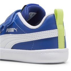 PUMA Courtflex v2 Baby-Sneaker mit Klettverschluss 33 - cobalt glaze/puma white/lime pow 26