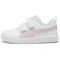 PUMA Courtflex v2 PS Kinder Sneaker mit Klettverschluss 35 - PUMA white/grape mist/fresh mint 31