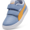 PUMA Courtflex v2 PS Kinder Sneaker mit Klettverschluss 34 - zen blue/clementine/puma white 30