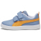 PUMA Courtflex v2 PS Kinder Sneaker mit Klettverschluss 34 - zen blue/clementine/puma white 32