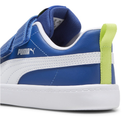 PUMA Courtflex v2 PS Kinder Sneaker mit Klettverschluss 33 - cobalt glaze/puma white/lime pow 31