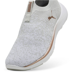 PUMA Softride Remi Slip-on Knit Laufschuhe Damen 02 - ash gray/puma white/rose gold 40.5