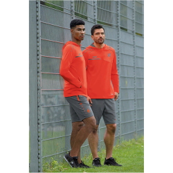 JAKO Prestige Hoodie flame/steingrau XS