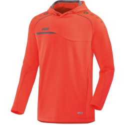 JAKO Prestige Hoodie flame/steingrau L