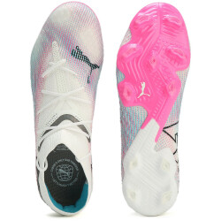 PUMA Future 7 Ultimate Low FG/AG Fußballschuhe Herren 01 - PUMA white/PUMA black/poison pink/bright aqua/silver mist 38