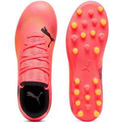 PUMA Future 7 Play MG Multi-Ground Fußballschuhe Kinder 03 - sunset glow/puma black/sun stream 34
