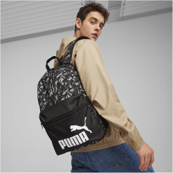 PUMA Phase Print Rucksack 07 - PUMA black/concrete gray aop