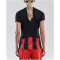 CRAFT Progress Stripe Trikot Damen 9430 - black/bright red L