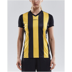 CRAFT Progress Stripe Trikot Damen 9552 - black/sweden yellow XS