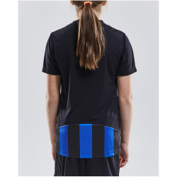 CRAFT Progress Stripe Trikot Kinder 9346 - black/club cobolt 122/128