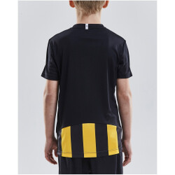 CRAFT Progress Stripe Trikot Kinder 9552 - black/sweden yellow 158/164