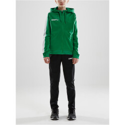 CRAFT Pro Control Kapuzen-Trainingsjacke Kinder 651900 - team green/white 122/128