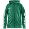 CRAFT Pro Control Kapuzen-Trainingsjacke Kinder 651900 - team green/white 122/128