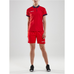 CRAFT Pro Control Poloshirt Damen 430390 - bright red/navy XS